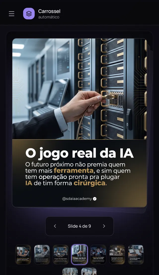 Slide 4 de um carrossel gerado pela Máquina